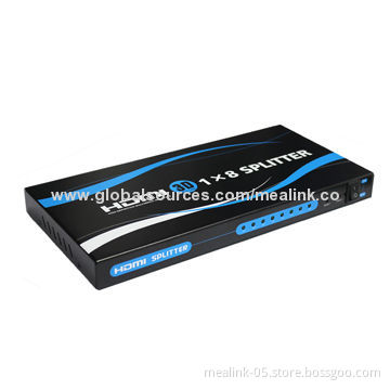 1 to 8 HDMI Splitter, Supports 3D, 5 to 90% RH Storage Humidity